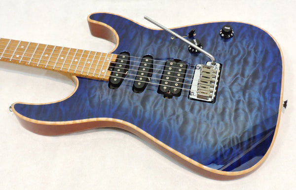 Charvel USA Select DK24 HSS Caramelized Maple Fingerboard, Blue Burst - Used