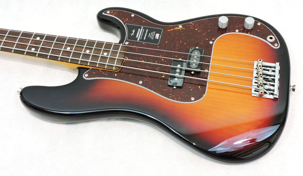 Fender American Professional II Precision Bass, 3-Colour Sunburst Rosewood Neck