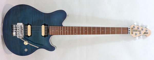 Music Man AXIS. Balboa Blue Burst Flame ..New but marked..