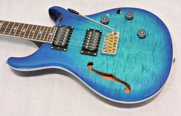 PRS SE Custom 24 Semi-Hollow Piezo. Lake Blue