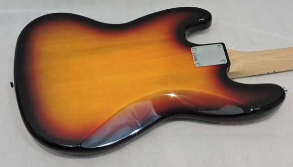 Squier Affinity Series™ Jazz Bass®. 3 colour sunburst. Maple Neck