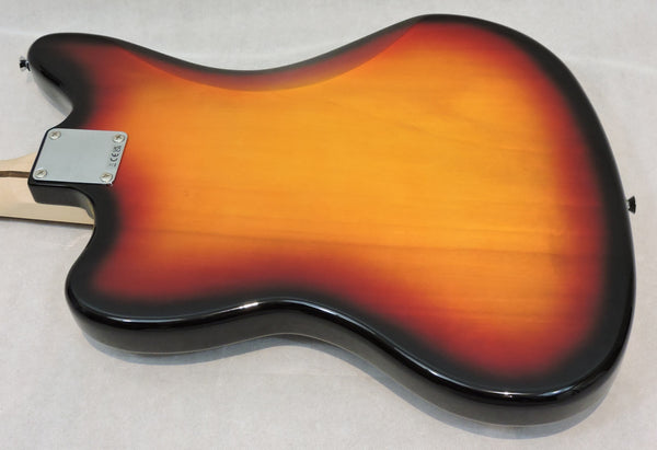 Squier Affinity Series™ Jaguar®, Laurel Fingerboard, Black Pickguard, 3-Color Sunburst